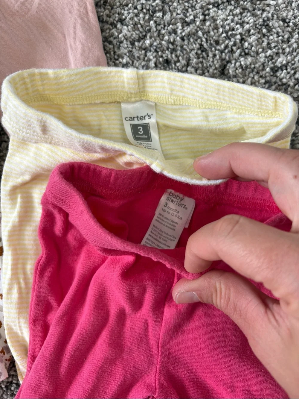 Baby Girl Clothes Lot 3 Months Carter’s Onesies Pants Bundle 14 Pieces